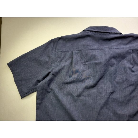 Orvis Men's XXL Navy Casual Button Shirt Lightweight Breathable Chest Pockets SS - Picture 7 of 9